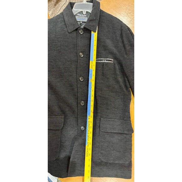 Vtg. Messori Mens US L 42 Charcoal Gray Heather Italian Wool Blend Blazer Jacket - Picture 10 of 10